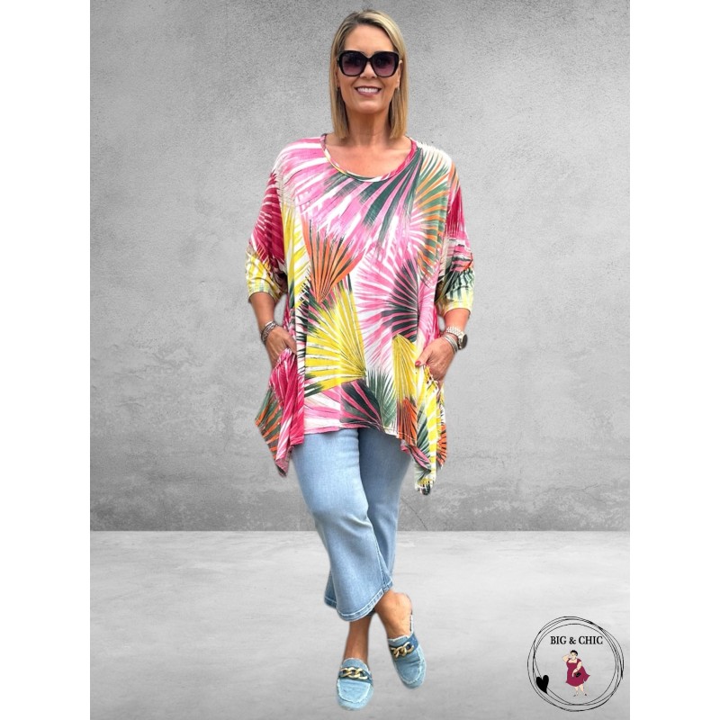 AKH Shirt A-Lijn Sensu  Roze Multi