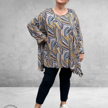 AKH Big Shirt Maia Geel Multi