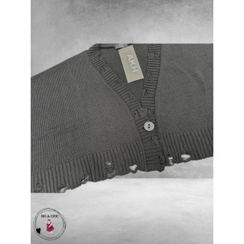 AKH Vestje Kort Zwart Destroyed