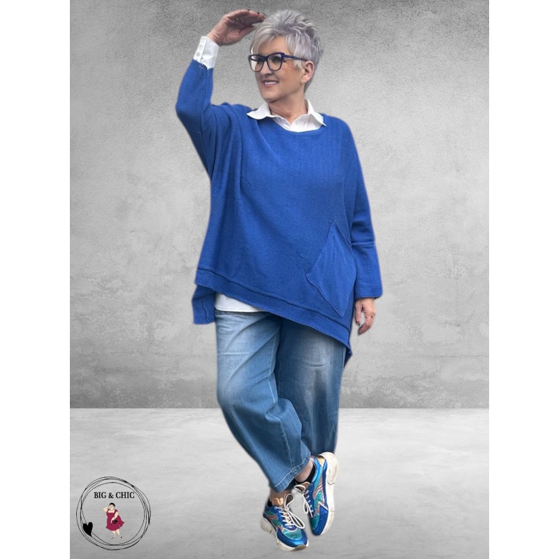 AKH Trui Katoen met Zak Koningsblauw