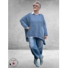 AKH Trui Katoen met Zak  Jeansblauw