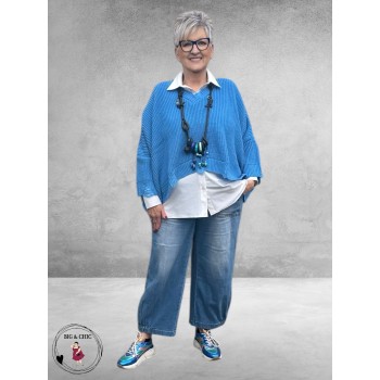 AKH Trui Oversize Hemelsblauw Laagjes Look