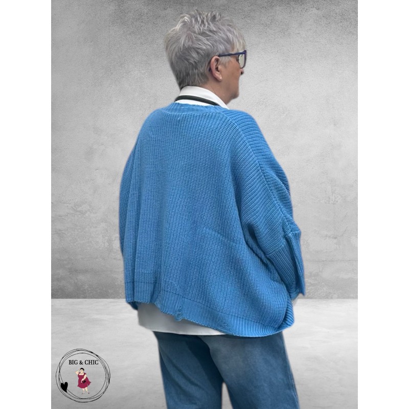 AKH Trui Oversize Hemelsblauw Laagjes Look