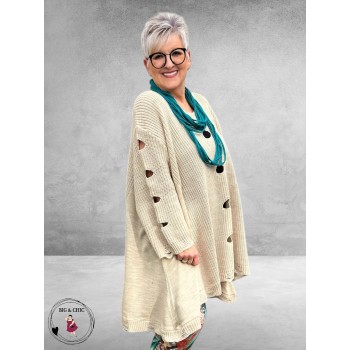 AKH Trui  Oversize A-Lijn Beige