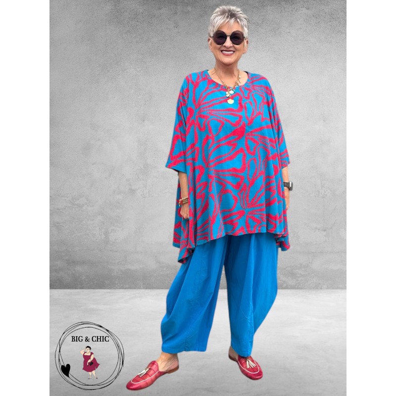 AKH Shirt Bahia Ola Turquoise-Pink