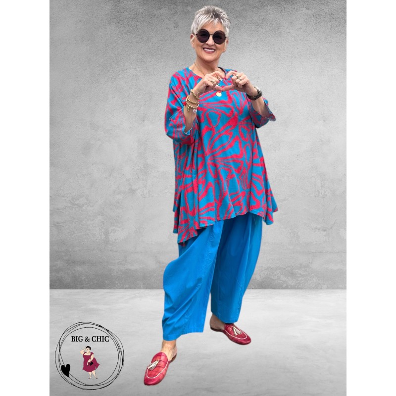 AKH Shirt Bahia Ola Turquoise-Pink