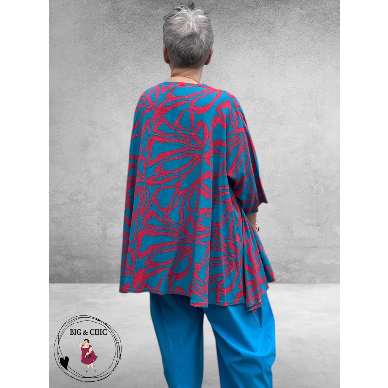 AKH Shirt Bahia Ola Turquoise-Pink