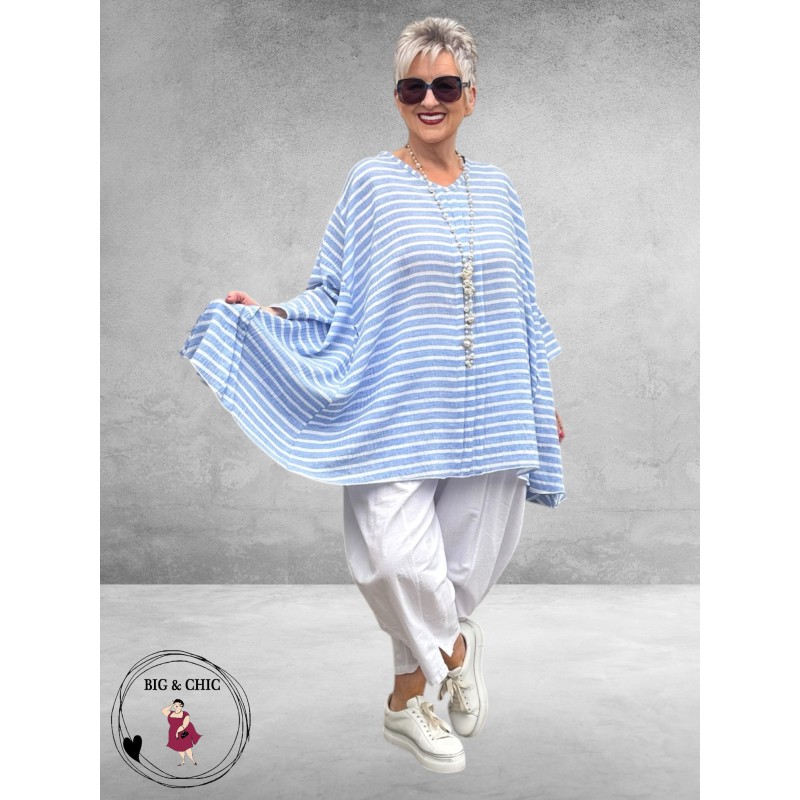 AKH Tuniek A-Lijn Breezy Lichtblauw/Wit