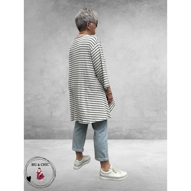 AKH Shirt Sailor Babe Grijs/Wit