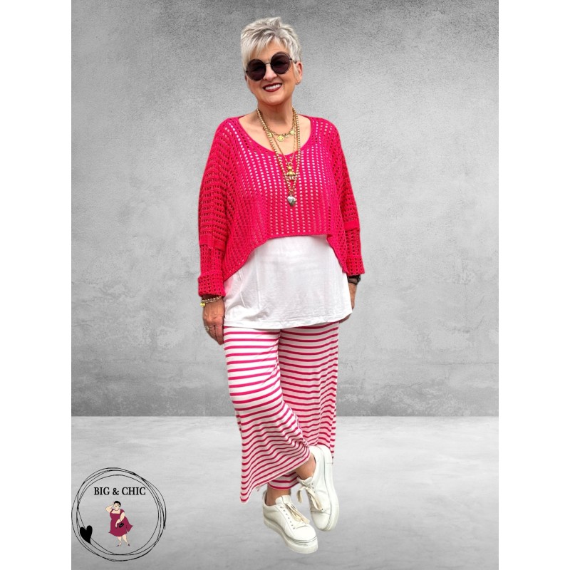 AKH Broek Sailor Babe Pink/Wit