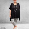 AKH Legging Strepen Zwart-Wit