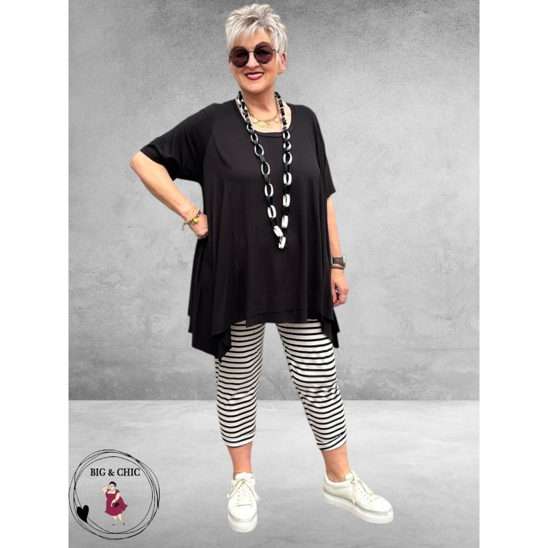 AKH Legging Strepen Zwart-Wit