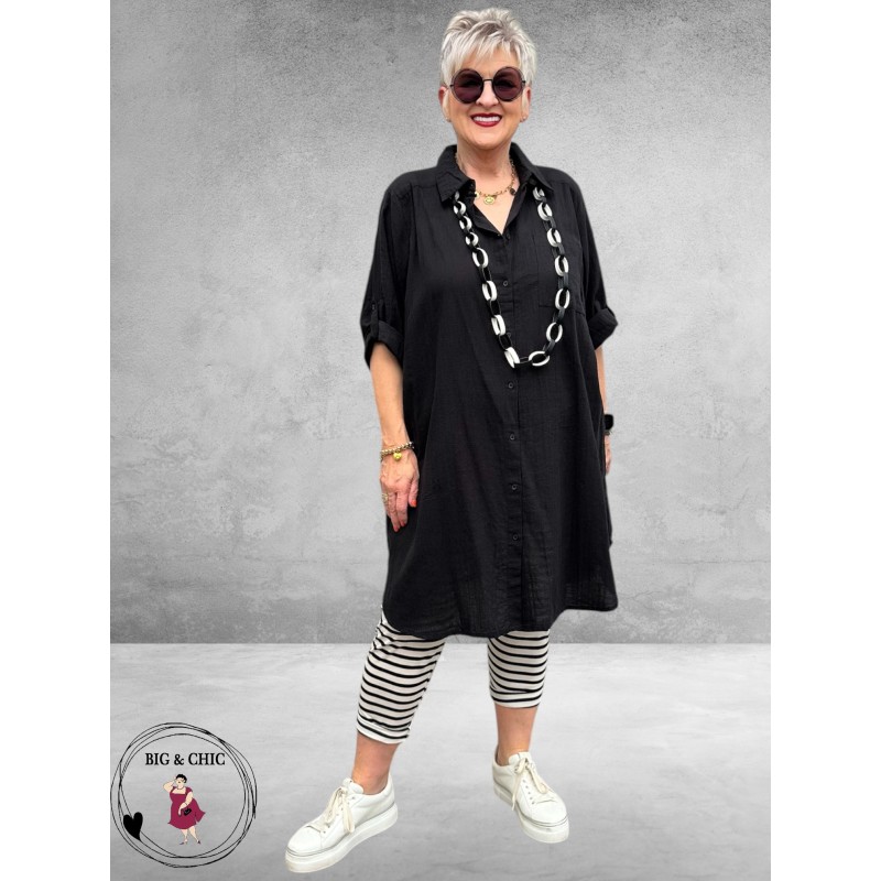 AKH Legging Strepen Zwart-Wit