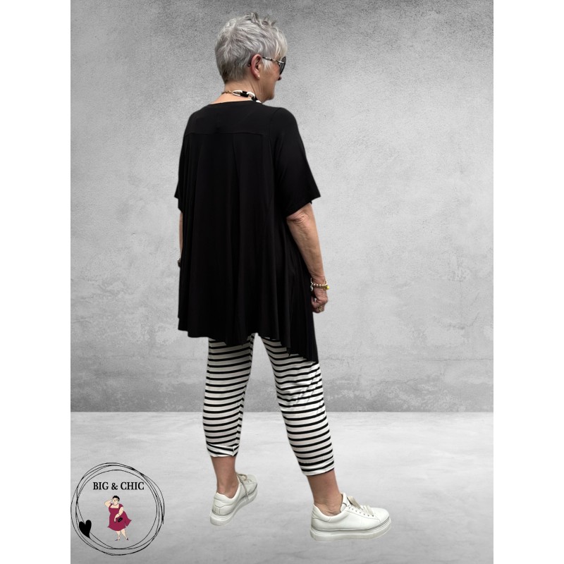 AKH Legging Strepen Zwart-Wit