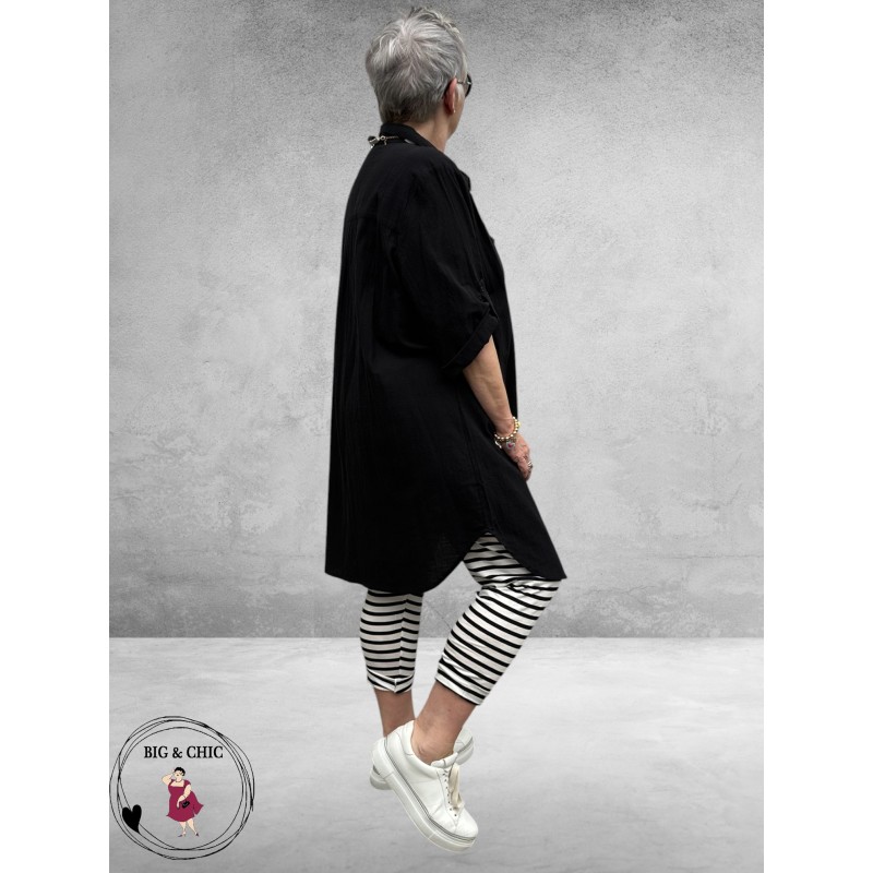 AKH Legging Strepen Zwart-Wit