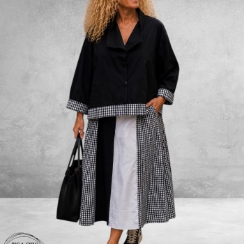 AKH Jasje Oversized Zwart/Pepita
