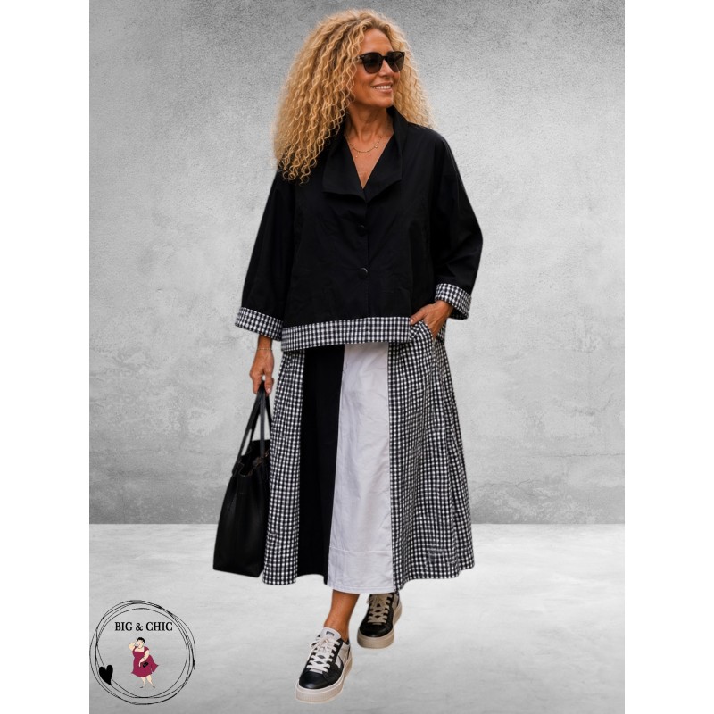 AKH Jasje Oversized Zwart/Pepita