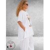 Funky Diva Shirt A-Lijn Wit/Goud Print