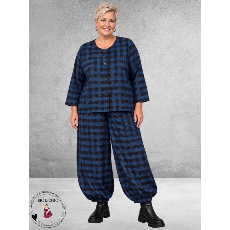 AKH Broek Ballon Blauw-Zwart-Ruit