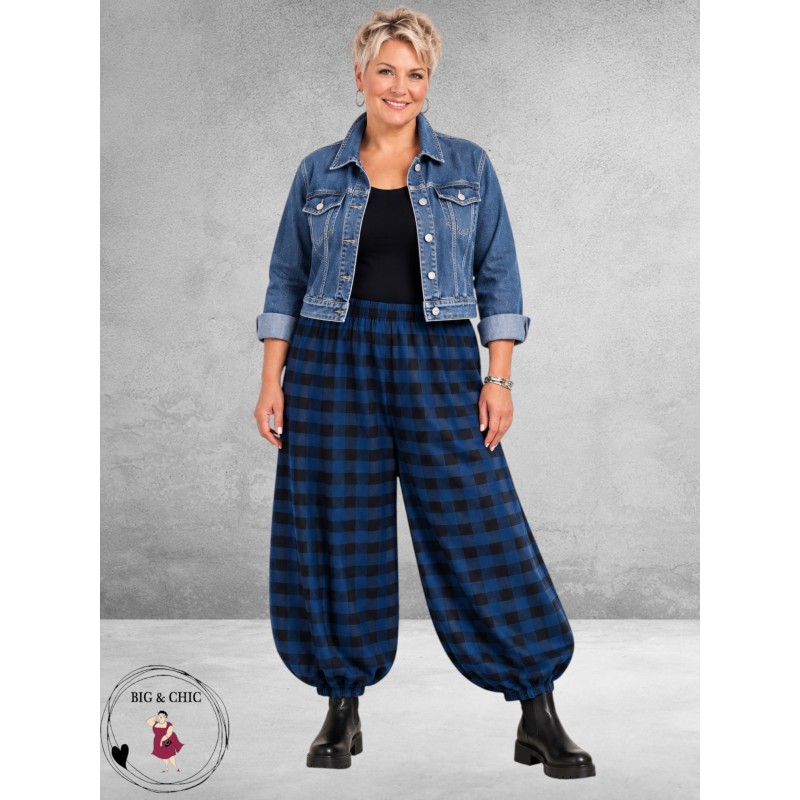 AKH Broek Ballon Blauw-Zwart-Ruit