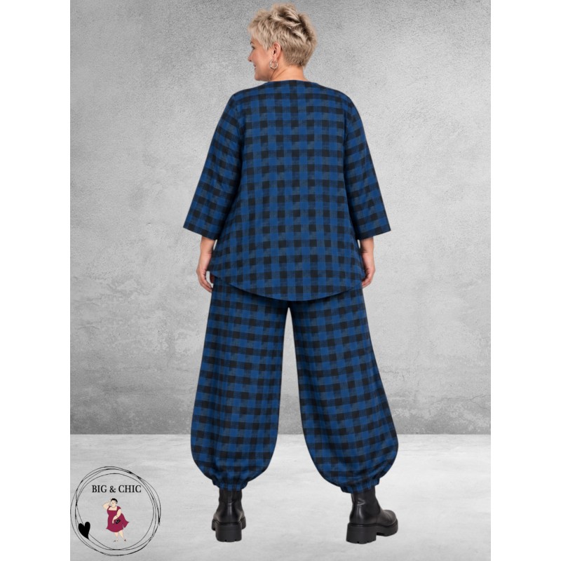 AKH Broek Ballon Blauw-Zwart-Ruit