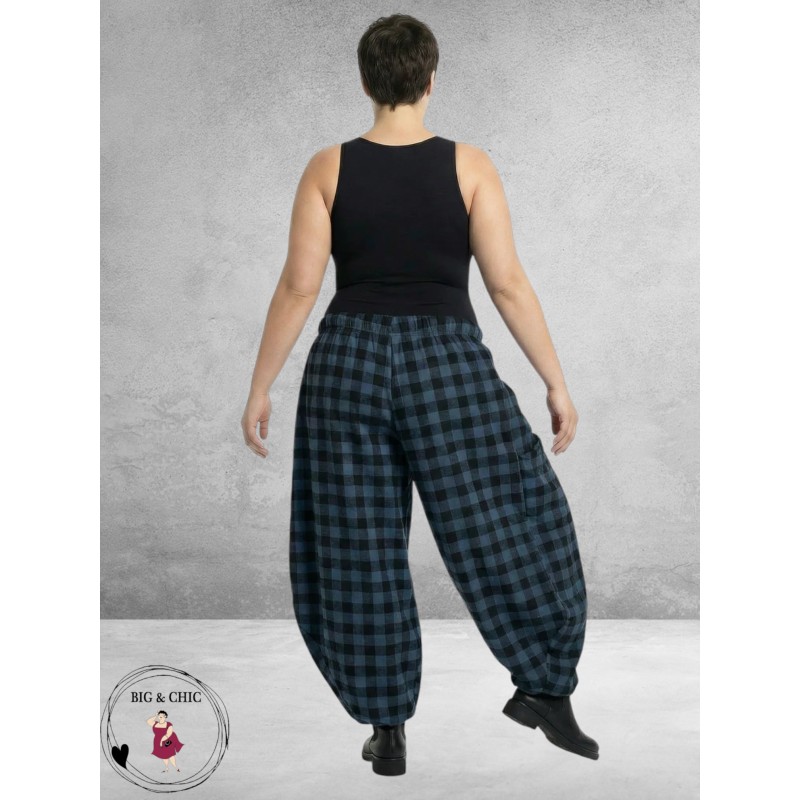AKH Broek Ballon Blauw-Zwart-Ruit