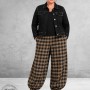 AKH Broek Ballon Zand-Zwart-Ruit