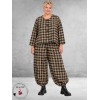 AKH Broek Ballon Zand-Zwart-Ruit
