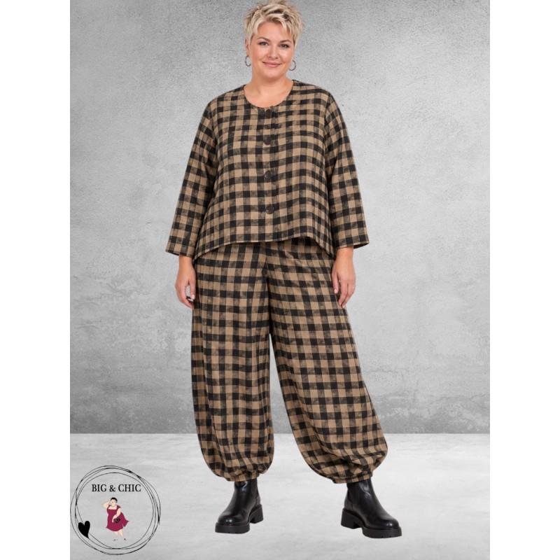 AKH Broek Ballon Zand-Zwart-Ruit