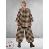 AKH Broek Ballon Zand-Zwart-Ruit
