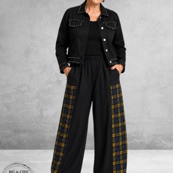 AKH Broek Ballon Zwart/Design Ruit