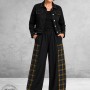 AKH Broek Ballon Zwart/Design Ruit