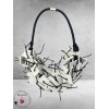 Ketting Stoer Statement Wit/Zwart Kort