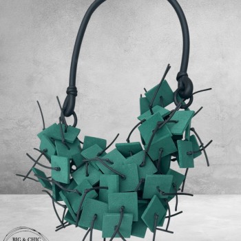 Ketting Stoer Statement Groen/Zwart Kort