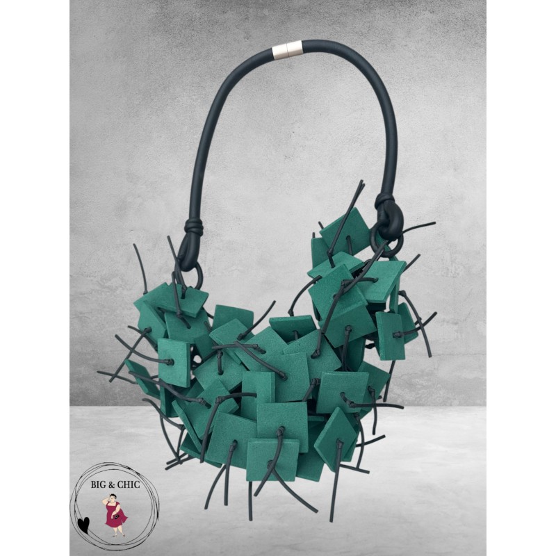 Ketting Stoer Statement Groen/Zwart Kort