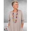 Ketting Lang Hout Kleurrijk Halve Rondjes
