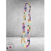Ketting Lang Hout Kleurrijk Halve Rondjes