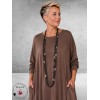 Ketting Lang Hout Zwart Halve Rondjes