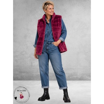 BG Gilet Faux Fur Berry