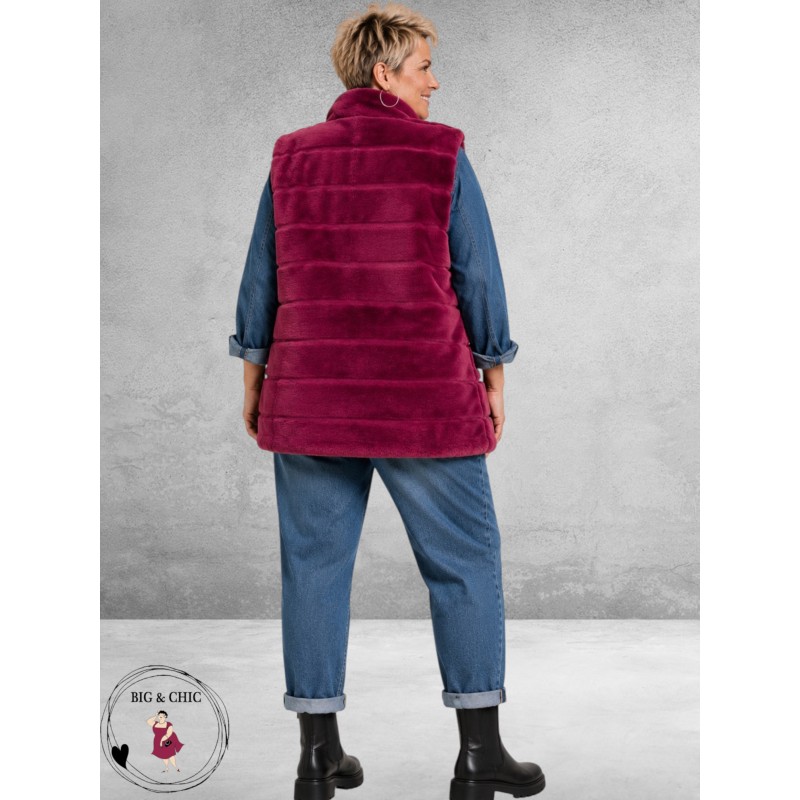 BG Gilet Faux Fur Berry