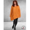 AMANDINE Trui A-symetrisch Bouclé Oranje