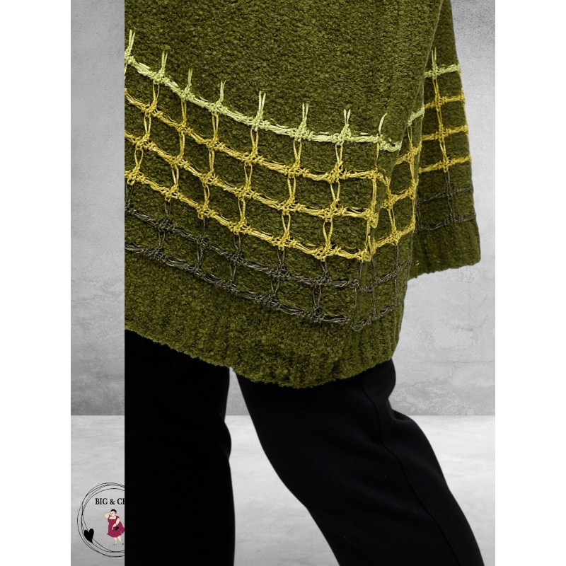 AMANDINE Trui Gebreid Olijf Groen