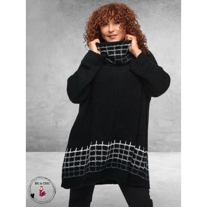 AMANDINE Trui Gebreid Zwart