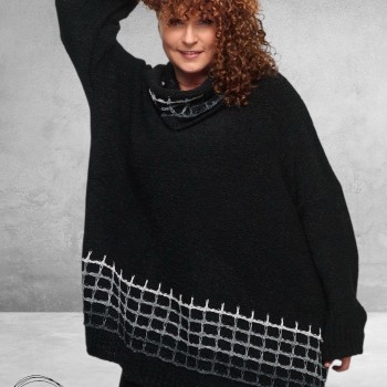 AMANDINE Trui Gebreid Zwart