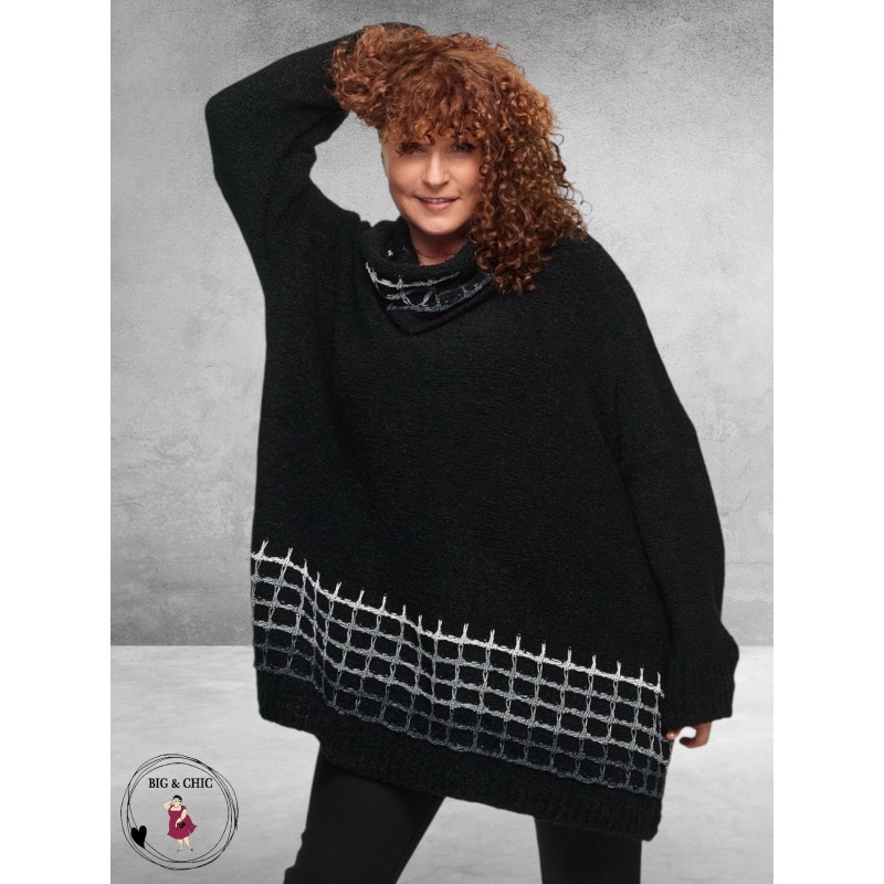 AMANDINE Trui Gebreid Zwart