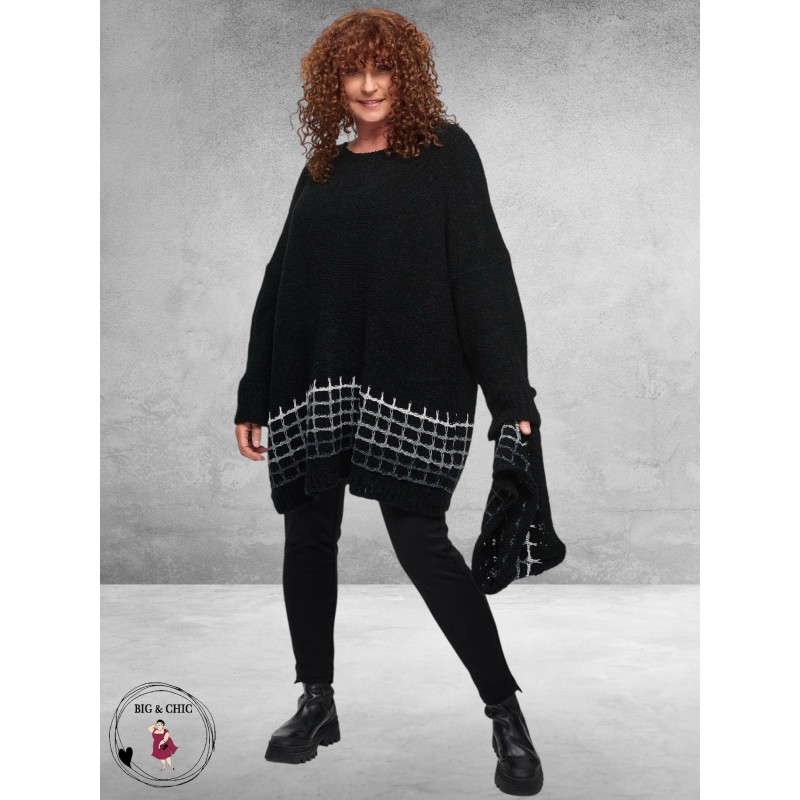 AMANDINE Trui Gebreid Zwart