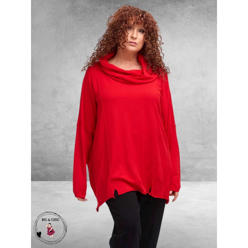 AMANDINE Trui Fijnbreisel Rood