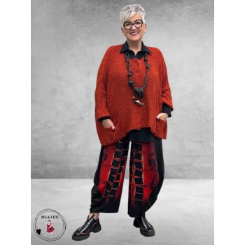 AMANDINE Vest Oversized Cosy Roest