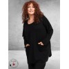 AMANDINE  Trui Oversize Zakjes Zwart
