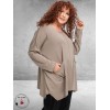 AMANDINE  Trui Oversize Zakjes Taupe